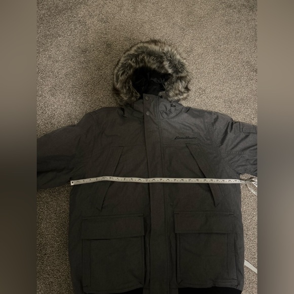 Eddie Bauer Men's Superior Down Parka, grey size large (L) - Picture 11 of 16